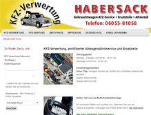 Tablet Screenshot of kfz-verwertung-habersack.de